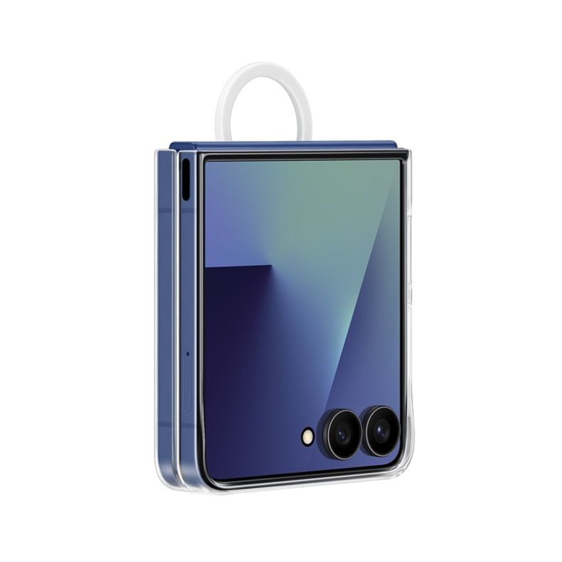 Samsung Galaxy Flip7 skaidrus dėklas su žiedu, 3 nuotrauka