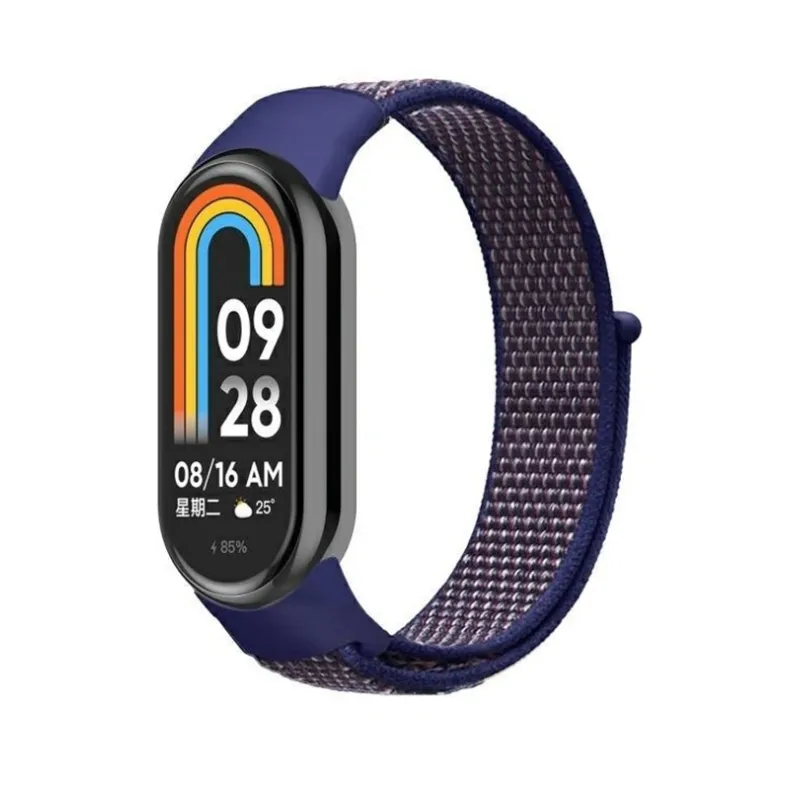 Beline Xiaomi Band 8 9 10 medžiaginis dirželis, mėlyna, 1 nuotrauka