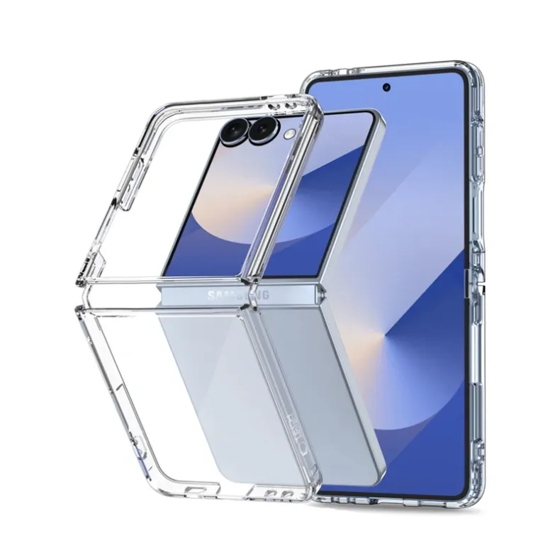 Techprotect Samsung Galaxy Flip7 flexair hybrid dėklas, skaidri, 1 nuotrauka