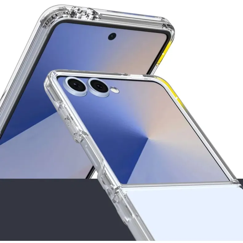 Techprotect Samsung Galaxy Flip7 flexair hybrid dėklas, skaidri, 2 nuotrauka