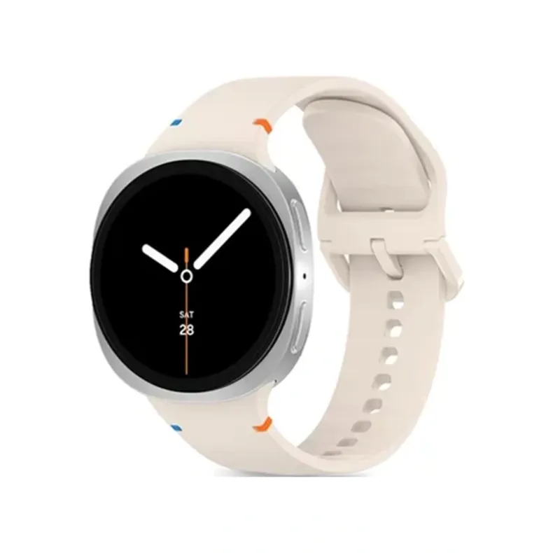 Techprotect Samsung Galaxy Watch8 Watch8 Classic silikoninis dirželis, smėlio, 2 nuotrauka