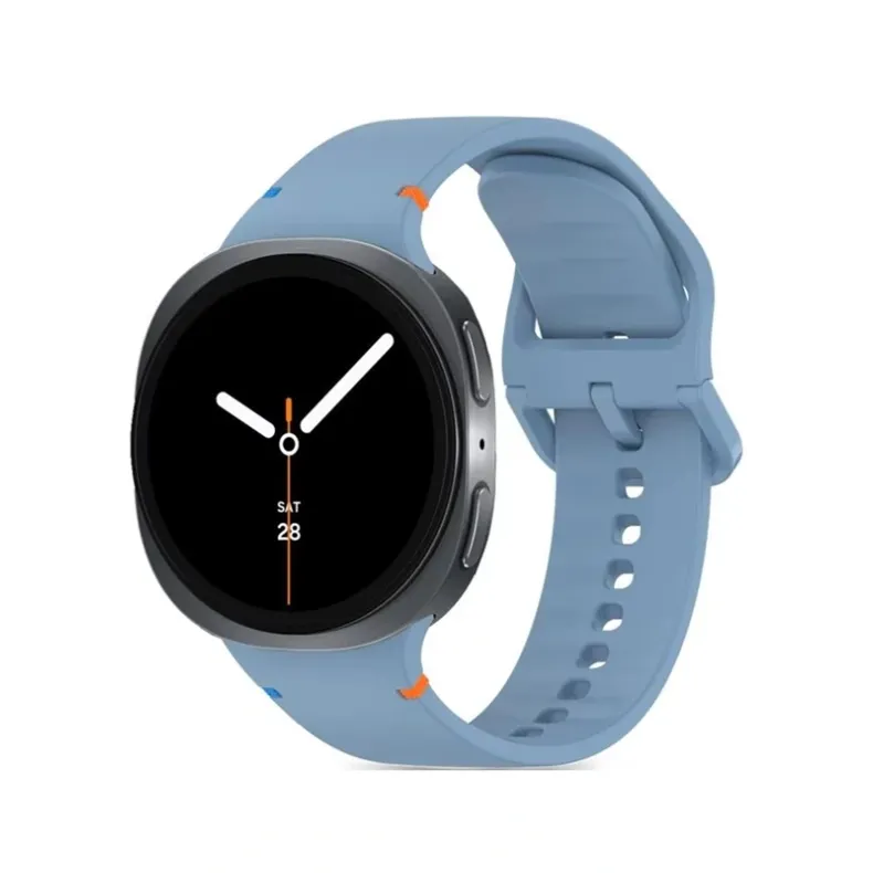 Techprotect Samsung Galaxy Watch8 Watch8 Classic silikoninis dirželis, žydra, 2 nuotrauka