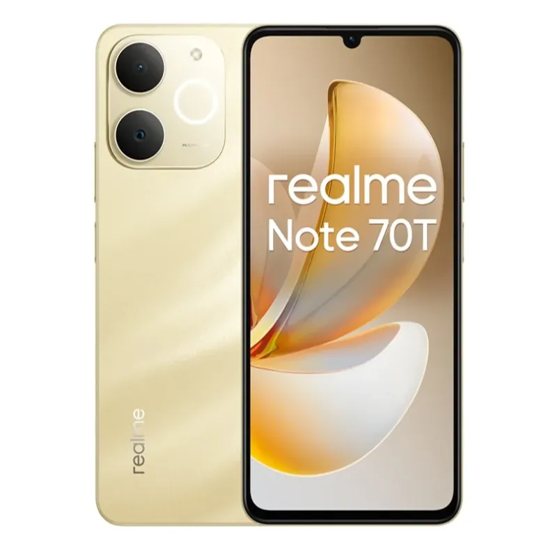 Realme Note 70T ismanusis telefonas, 256GB, auksinis, 2 nuotrauka