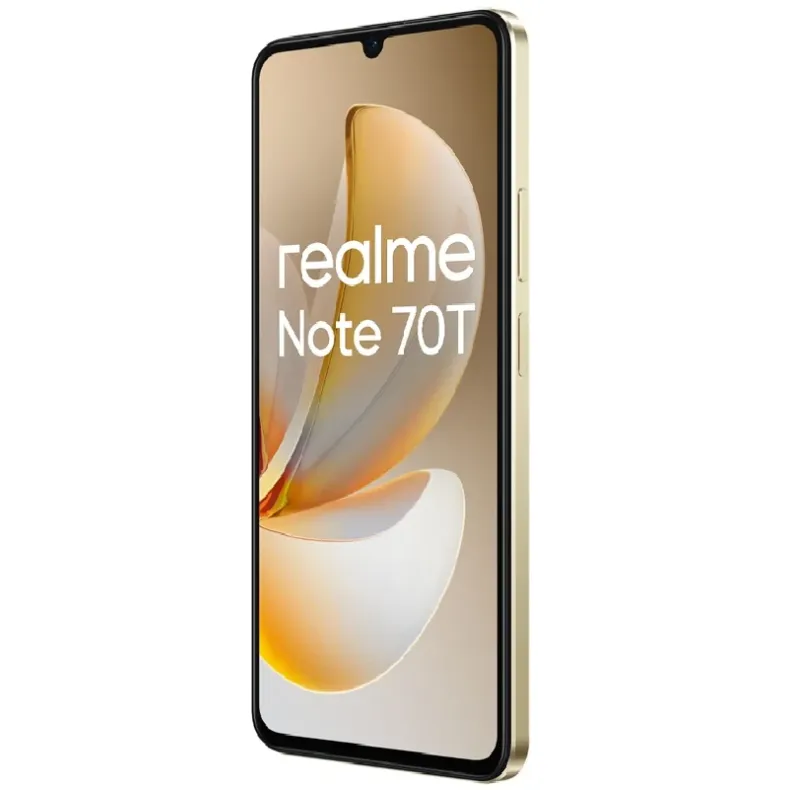 Realme Note 70T ismanusis telefonas, 256GB, auksinis, 4 nuotrauka