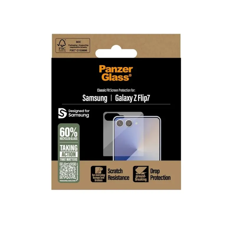 Panzerglass Samsung Galaxy Flip7 stikliukas,1 nuotrauka