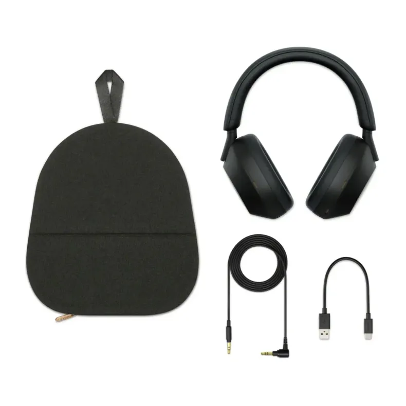  Sony WH-1000XM5 belaidės ausinės, juodos, kompleksas