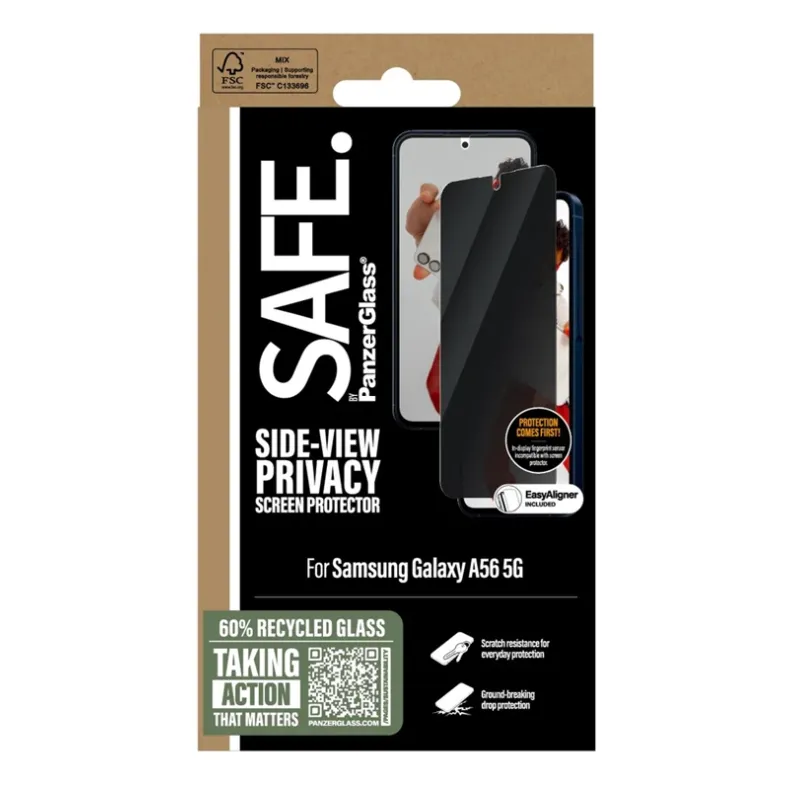 Safe Samsung Galaxy A56 privacy stikliukas, skaidri, 1 nuotrauka