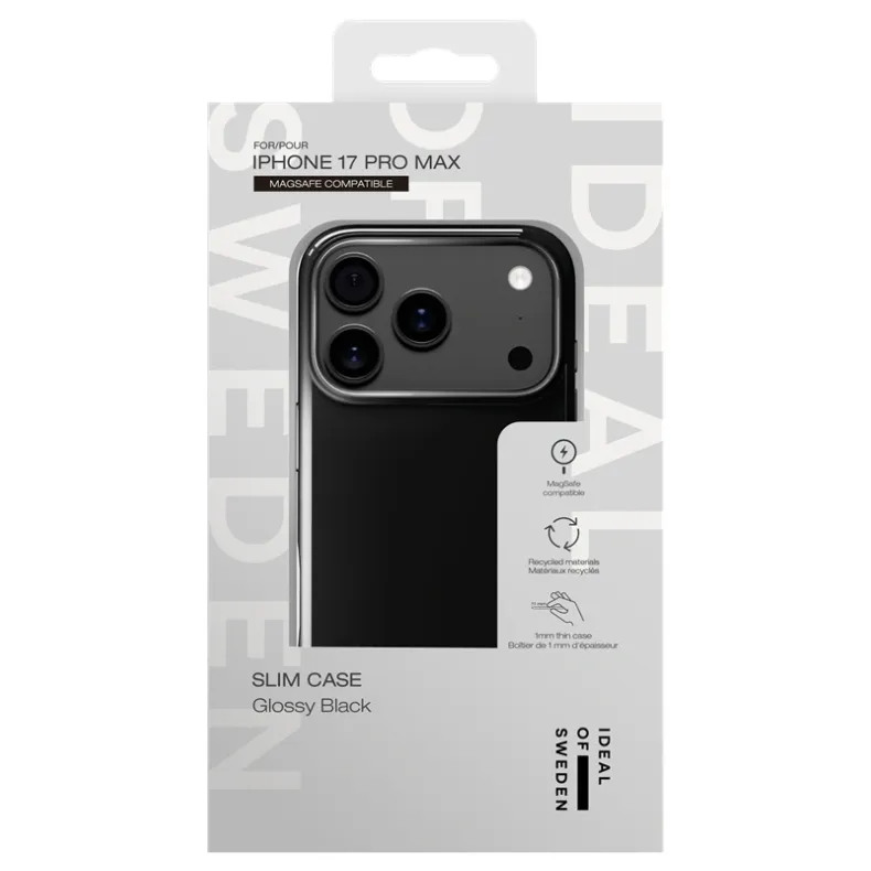 Ideal of Sweden iPhone 17 Pro Max MagSafe Slim dėklas, Glossy black, 4 nuotrauka
