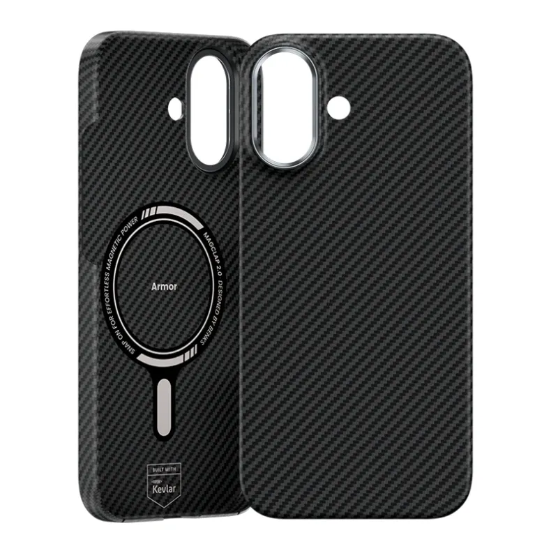 Benks iPhone 17 Armor Air Kevlar dėklas, juoda, 4 nuotrauka