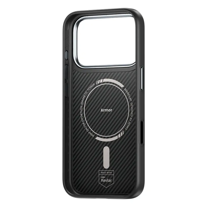Benks iPhone 17 Pro Armor Pro Kevlar dėklas, juoda, 2 nuotrauka