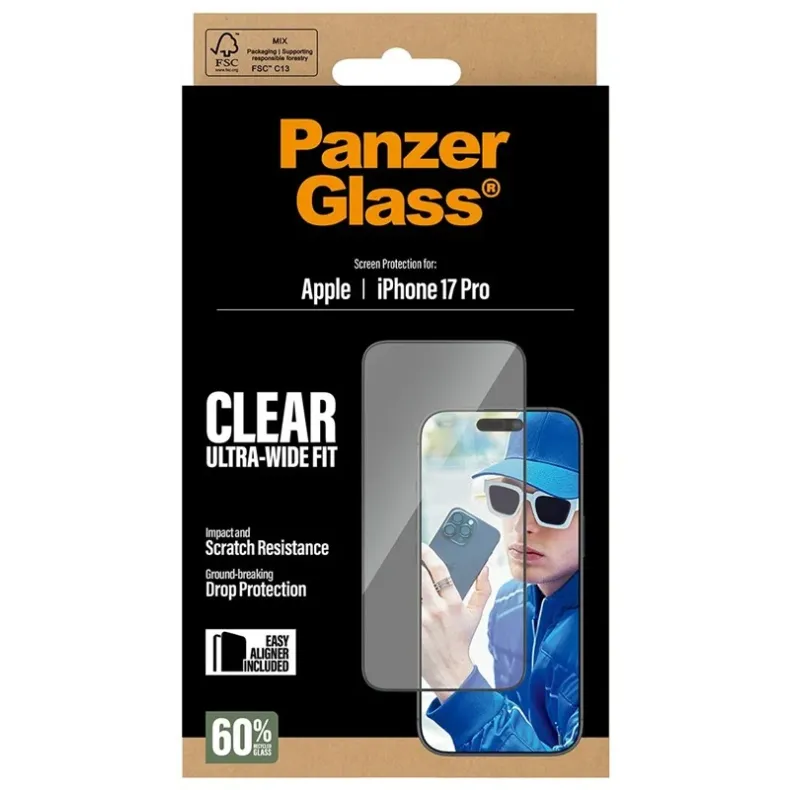 Panzerglass iPhone 17 Pro grūdintas apsauginis stikliukas, 1 nuotrauka