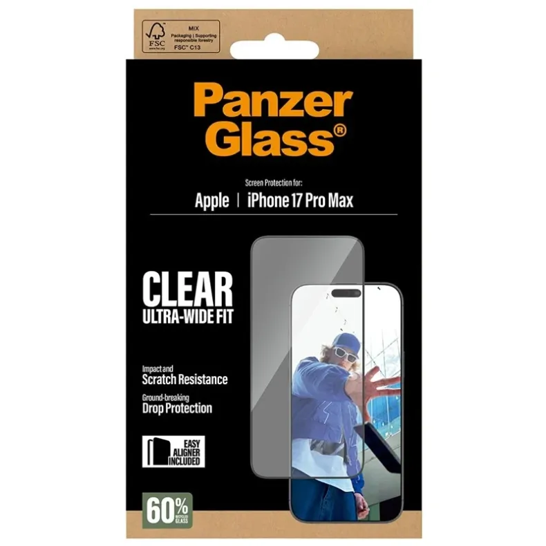 Panzerglass iPhone 17 Pro Max grūdintas apsauginis stikliukas, 1 nuotrauka