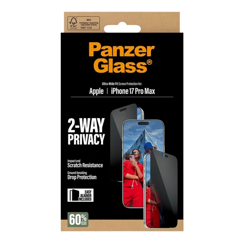  ... Panzerglass iPhone 17 Pro Max privacy stikliukas, skaidri, 1 nuotrauka