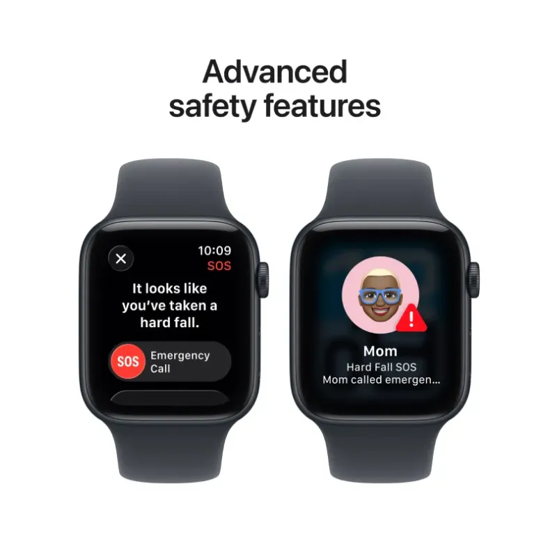 Apple Watch SE 3 40mm GPS Midnight Aluminum Sport Band Starlight - advanced safety S/M
