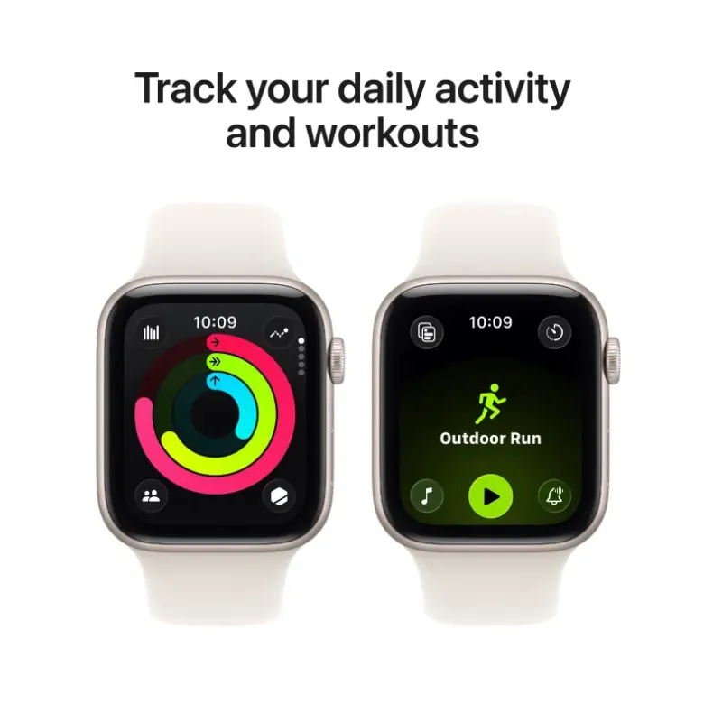 Apple Watch SE 3 44mm GPS Starlight Aluminum Sport Band Starlight - track your activity, M/L