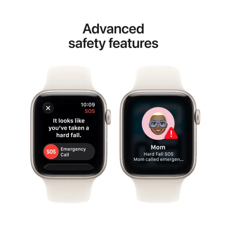 Apple Watch SE 3 44mm GPS Starlight Aluminum Sport Band Starlight - advanced safety M/L