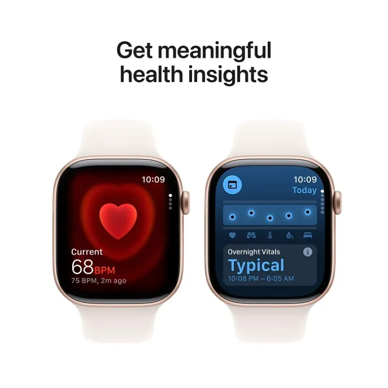 Apple Watch 11 GPS 42mm Rose Gold Aluminium Case with Light Blush Sport Band, M/L 5 nuotrauka