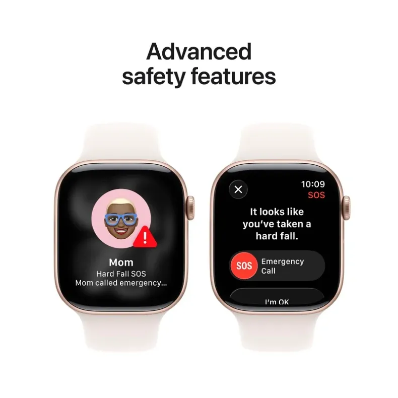 Apple Watch 11 GPS 42mm Rose Gold Aluminium Case with Light Blush Sport Band, M/L 6  nuotrauka