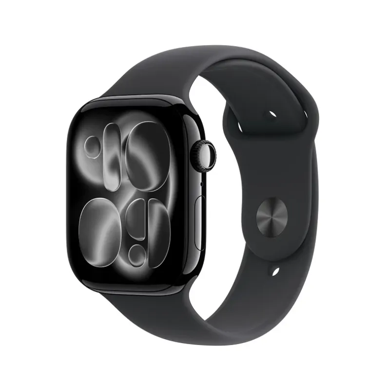 Apple Watch 11 GPS 46mm Jet Black Aluminium Case with Black Sport Band S/M, 1 nuotrauka