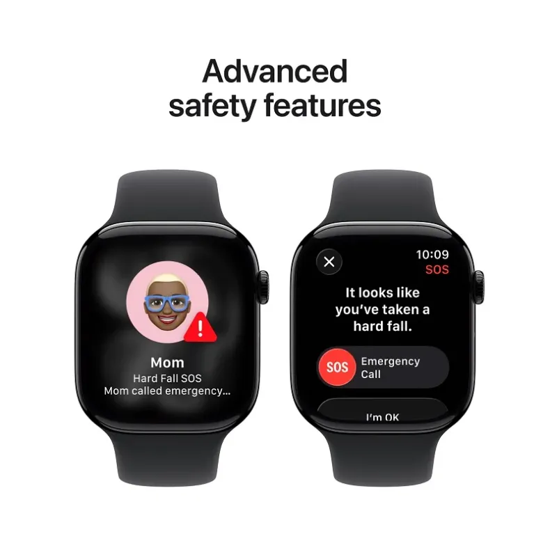 Apple Watch 11 GPS 46mm Jet Black Aluminium Case with Black Sport Band S/M, 6 nuotrauka