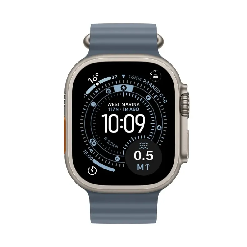  Apple Watch Ultra 3 esim, naturalaus titano, 2 nuotrauka