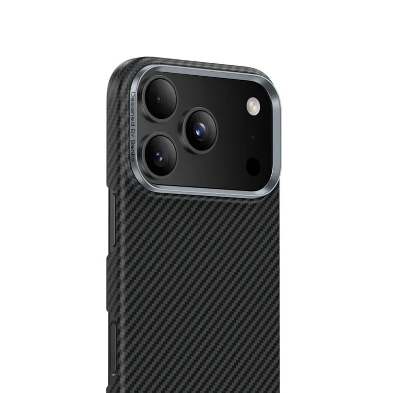 Benks iPhone 17 Pro Max Armor Air Kevlar dėklas, juoda, 4 nuotrauka