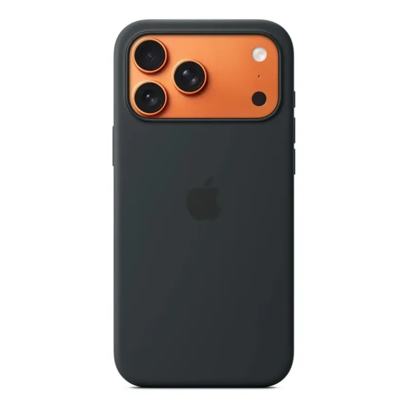 Apple iPhone 17 Pro Max silikoninis dėklas su MagSafe, juoda, 1 nuotrauka
