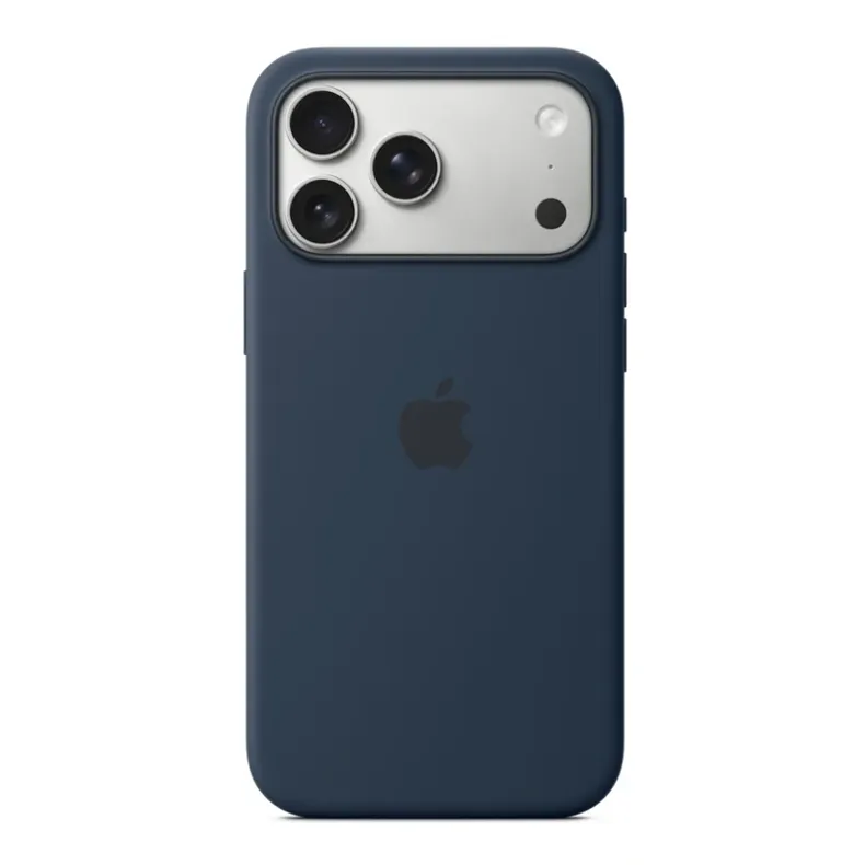 Apple iPhone 17 Pro Max silikoninis dėklas su MagSafe, Vidurnakčio mėlyna, 1 nuotrauka