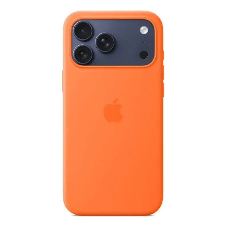 Apple iPhone 17 Pro Max silikoninis dėklas su MagSafe, oranžinė, 3 nuotrauka