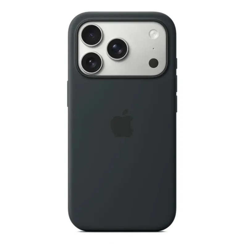Apple iPhone 17 Pro silikoninis dėklas su MagSafe, juoda, 1 nuotrauka
