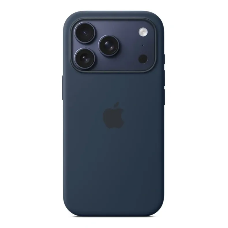 Apple iPhone 17 Pro silikoninis dėklas su MagSafe, vidurnakčio mėlyna, 1 nuotrauka