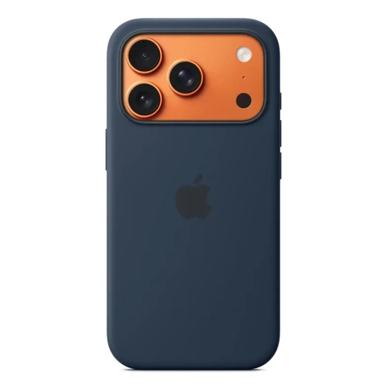 Apple iPhone 17 Pro silikoninis dėklas su MagSafe, vidurnakčio mėlyna, 3 nuotrauka