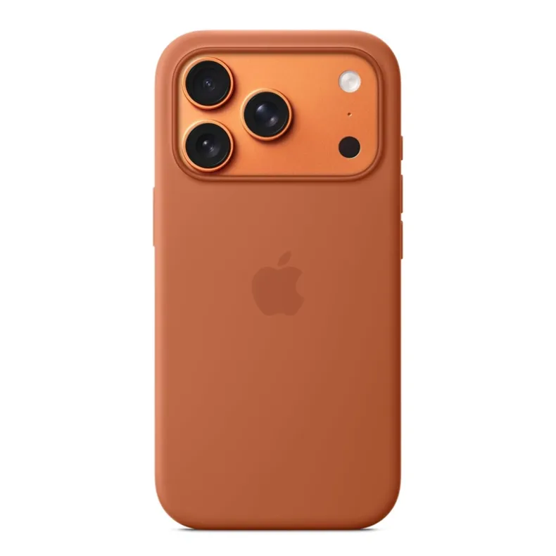 Apple iPhone 17 Pro silikoninis dėklas su MagSafe, terakota, 1 nuotrauka