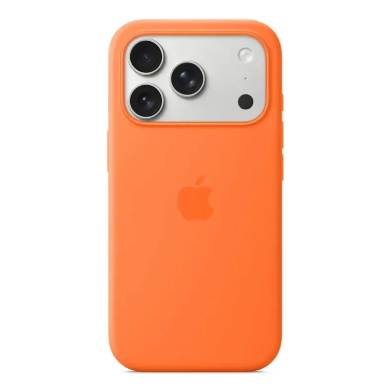 Apple iPhone 17 Pro silikoninis dėklas su MagSafe, oranžinė, 1 nuotrauka