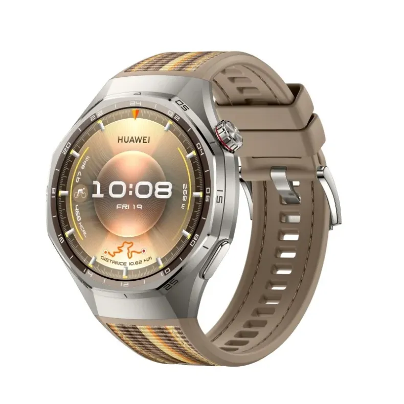 Huawei GT6 Ppro 46mm, sidabrinis su ruda apyranke, 1 nuotrauka