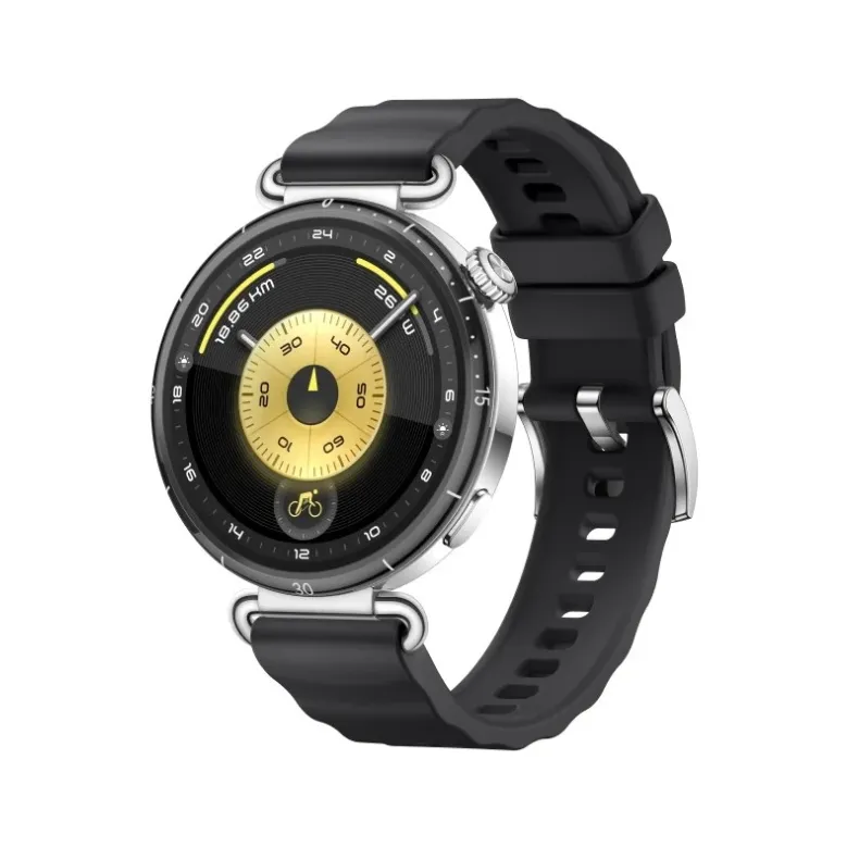 Huawei GT6 41mm, sidabrinis su juoda apyranke