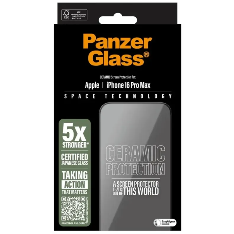 PanzerGlass Ceramic stikliukas iPhone 16 Pro Max, 1 nuotrauka
