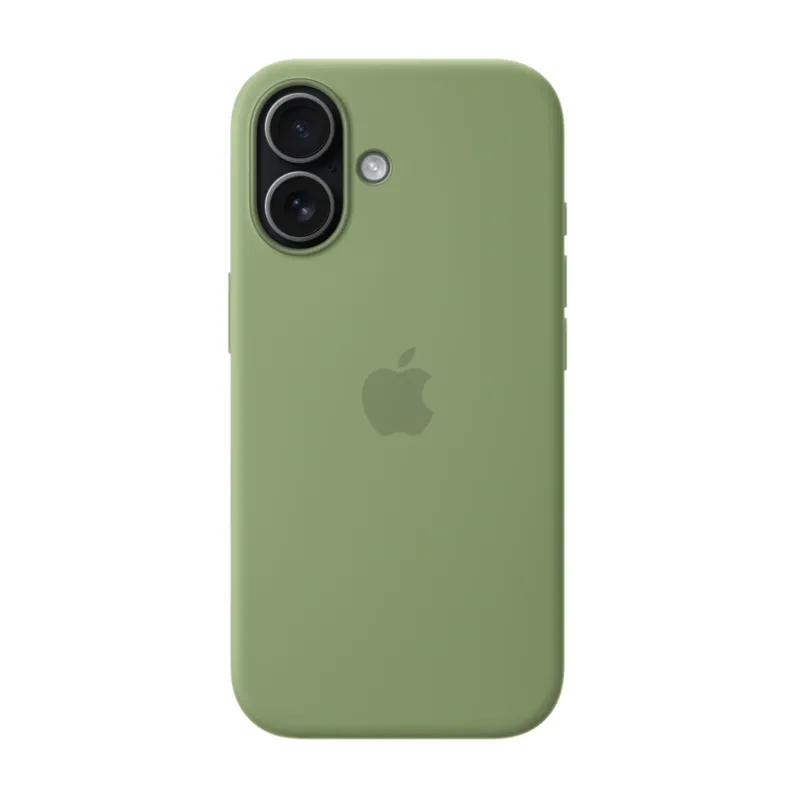Apple iPhone 17 silikoninis dėklas su MagSafe, samanų žalia, 4 nuotrauka