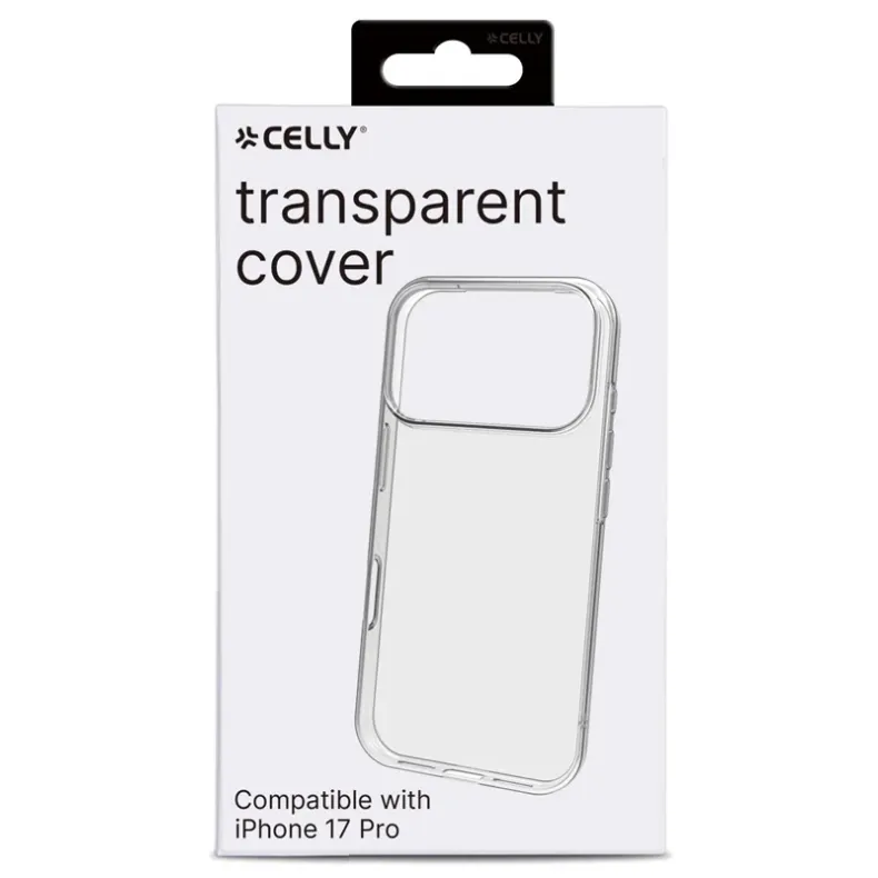 Celly iPhone 17 Pro skaidrus silikoninis dėklas, 1 nuotrauka