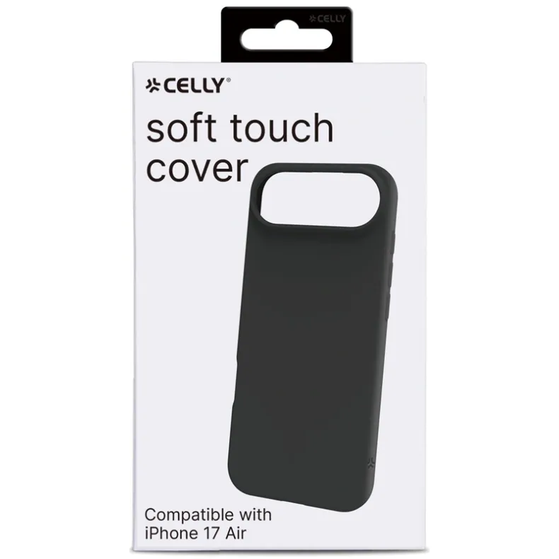 Celly iPhone Air Cromo silikoninis dėklas, juoda, 1 nuotrauka