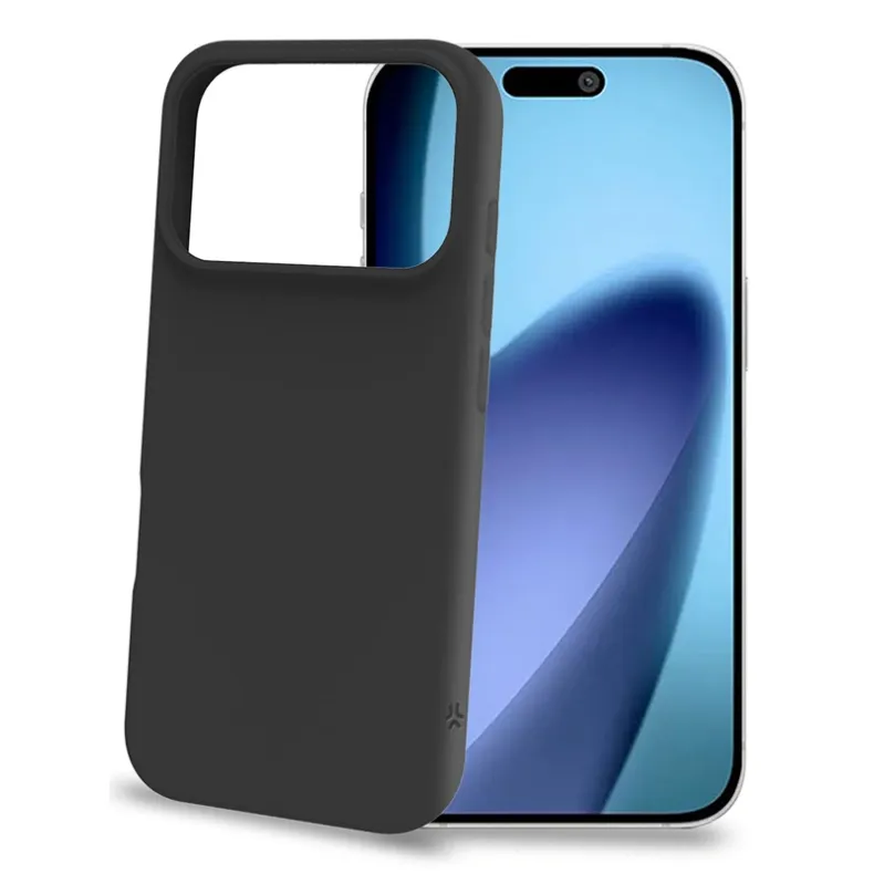 Celly iPhone 17 Pro Cromo silikoninis dėklas, juoda, 2 nuotrauka