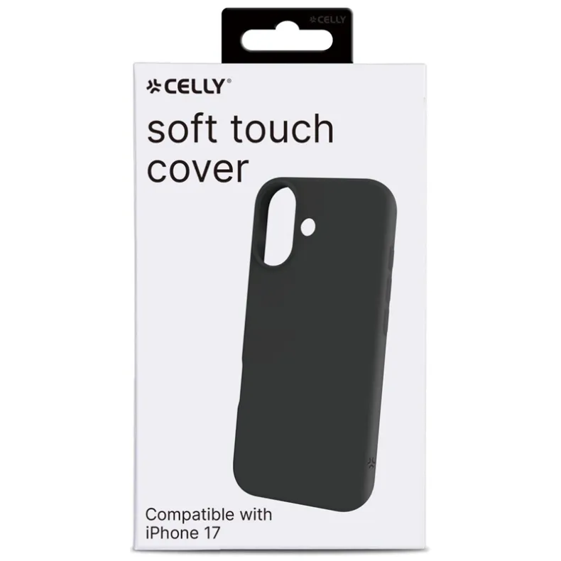 Celly iPhone 17 Cromo silikoninis dėklas, juoda, 1 nuotrauka