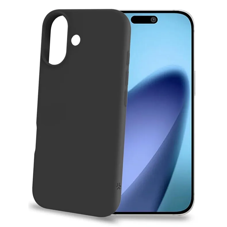 Celly iPhone 17 Cromo silikoninis dėklas, juoda, 2 nuotrauka