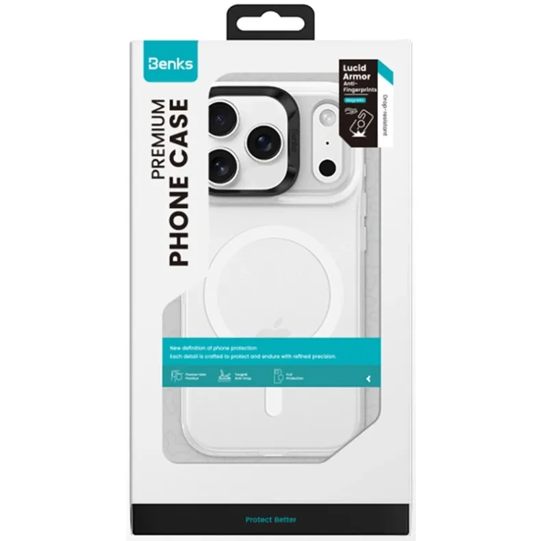 Benks iPhone Air Lucid Armor dėklas, balta, 2 nuotrauka