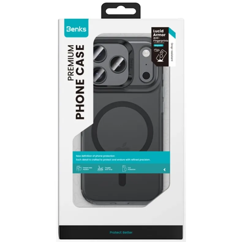 Benks iPhone Air Lucid Armor dėklas, juoda, 2 nuotrauka