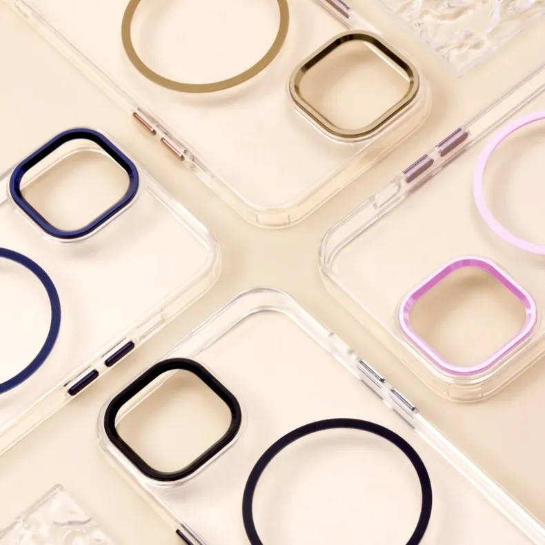  Smart iPhone 17 Pro skaidrus MagSafe dėklas, aukso, 8 nuotrauka