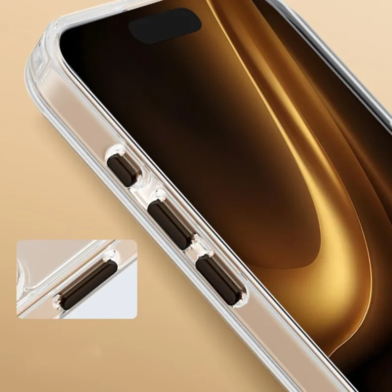 Smart iPhone 17 Pro Max skaidrus MagSafe dėklas, juoda, 5 nuotrauka