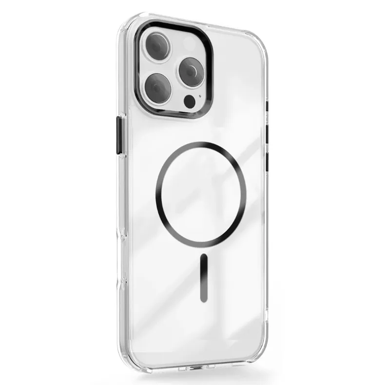 Smart iPhone 17 skaidrus MagSafe dėklas, juoda, 1 nuotrauka