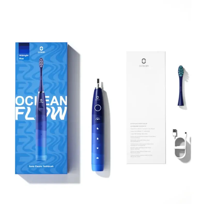 Oclean Flow elektrinis dantų šepetėlis, mėlynas, kas pakuotėje