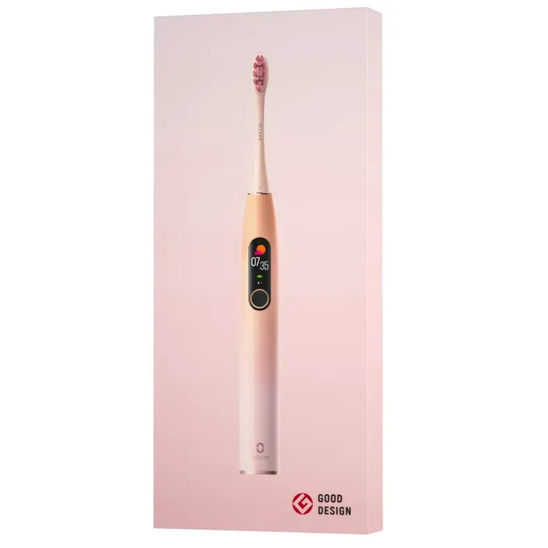  Oclean Electric Toothbrush X Pro rausvas, dėžutėje